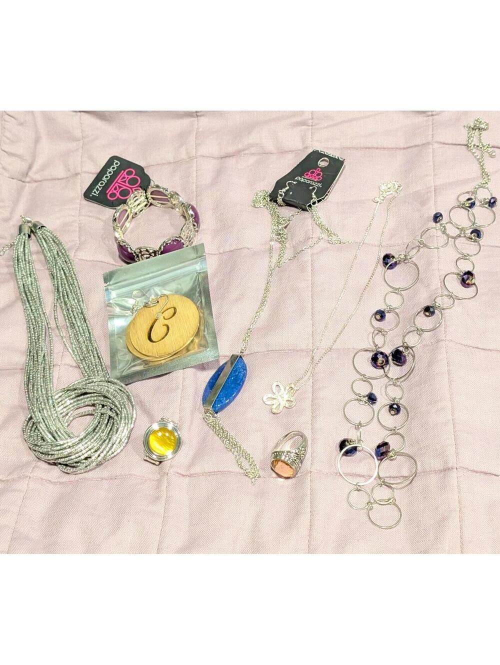 Assorted Jewelry Lot - Necklaces, Bracelet, Ring, Earrings